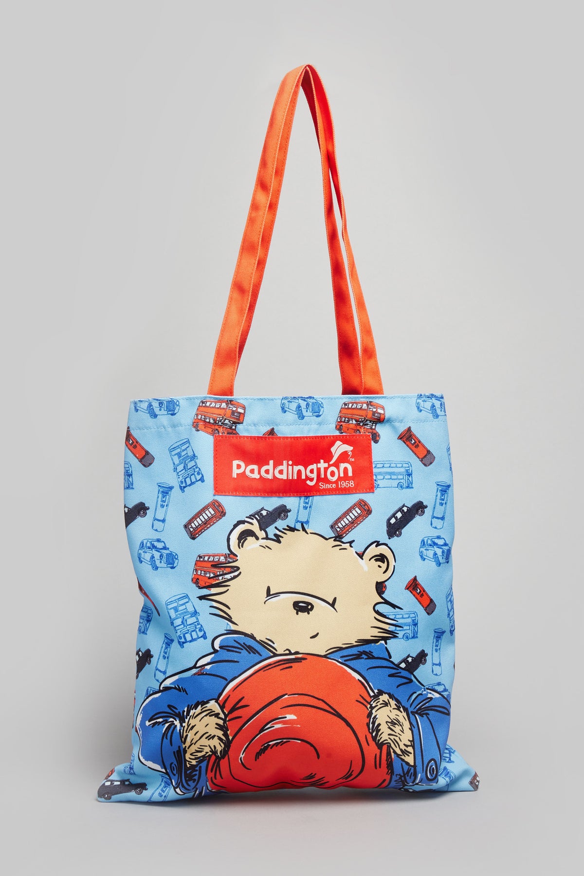PADDINGTON CREAM, RED &amp; BLUE CANVAS TOTE BAG