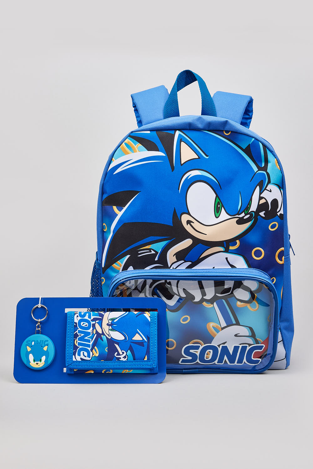 SONIC RINGS BACKPACK, WALLET AND KEYRING SET