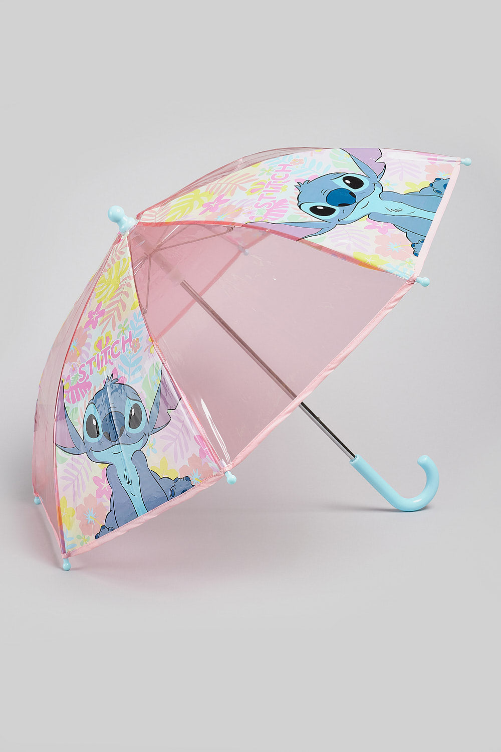 STITCH PINK BLUE FLORAL UMBRELLA