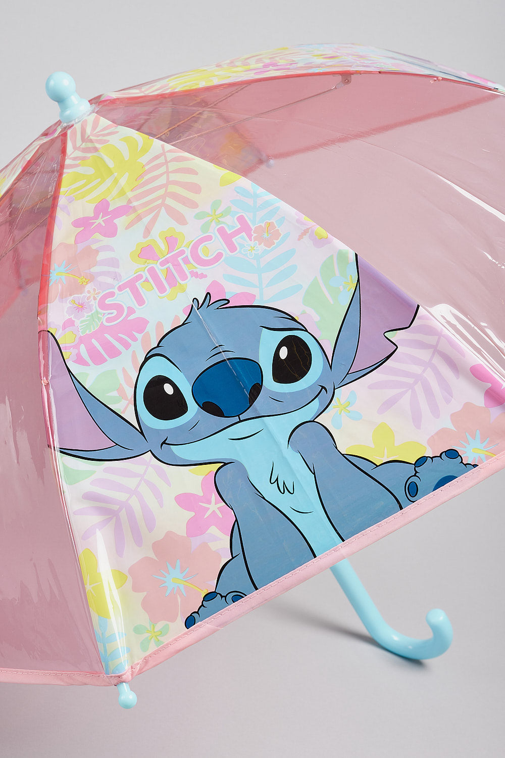 STITCH PINK BLUE FLORAL UMBRELLA